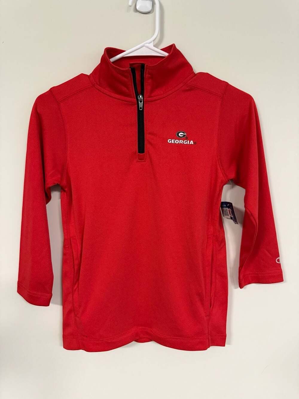Champion Georgia Bulldogs Youth Red Performance Quarter-Zip Pullover